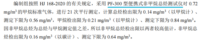 《固定污染源廢氣總烴、甲烷和非甲烷總烴的測(cè)定便攜式催化氧化-氫火焰離子化檢測(cè)器法》