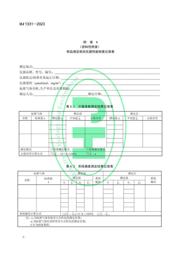 HJ 1331-2023《固定污染源廢氣總烴、甲烷和非甲烷總烴的測定便攜式催化氧化-氫火焰離子化檢測器法》-8